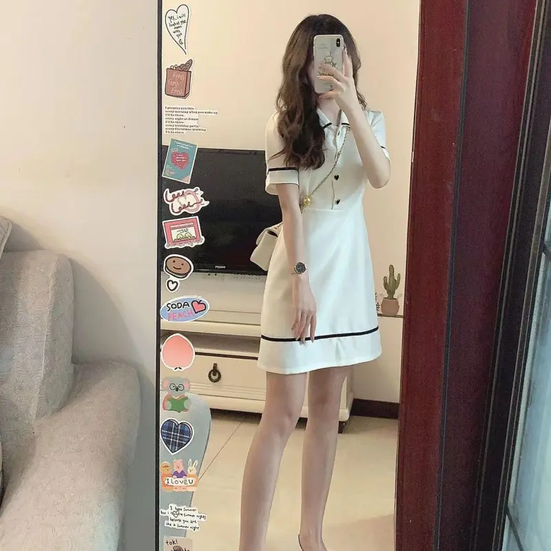 DOKZB Short Sleeved Dress Women's-3