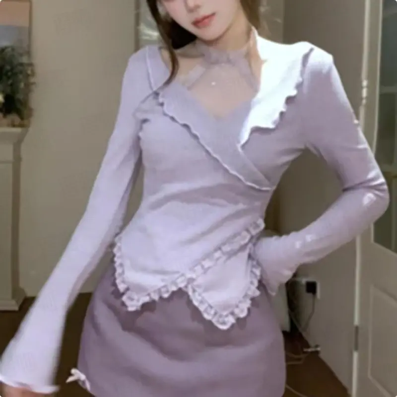 DOKZB Two Piece Skirt Sets Women's-4