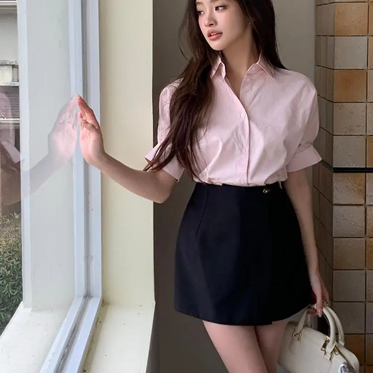 DOKZB Casual Short Skirts Women's Black-3