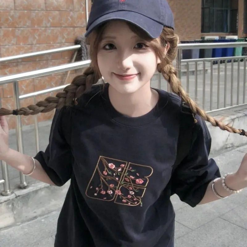DOKZB T Shirts Women's Black-5