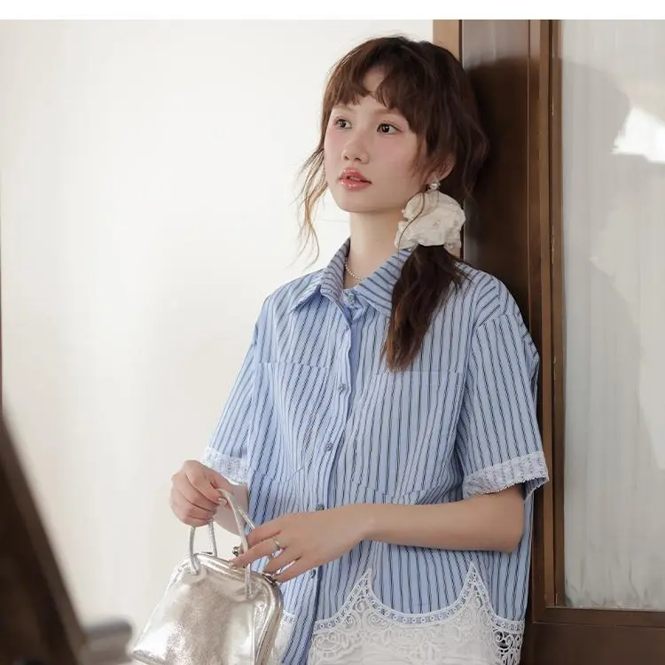 DOKZB Shirts Women's Blue-3