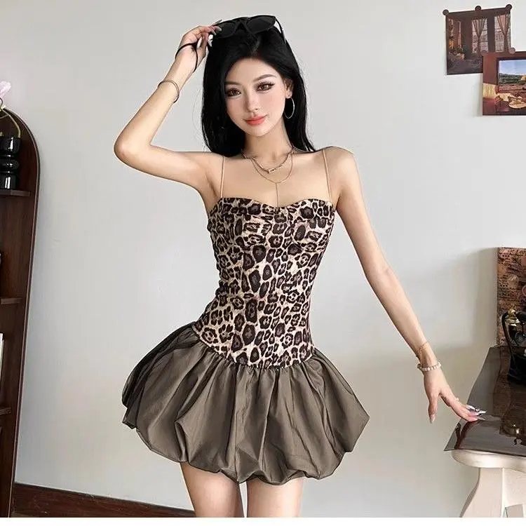 DOKZB Slip Dresses Women's Brown-5