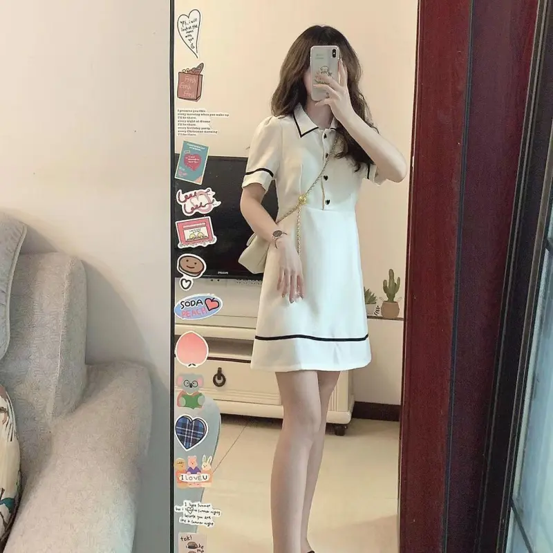 DOKZB Short Sleeved Dress Women's-5