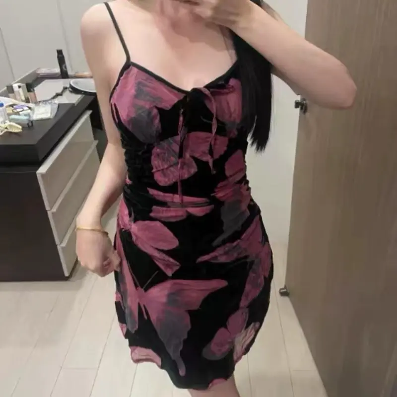 DOKZB Slip Dresses Women's Red-2