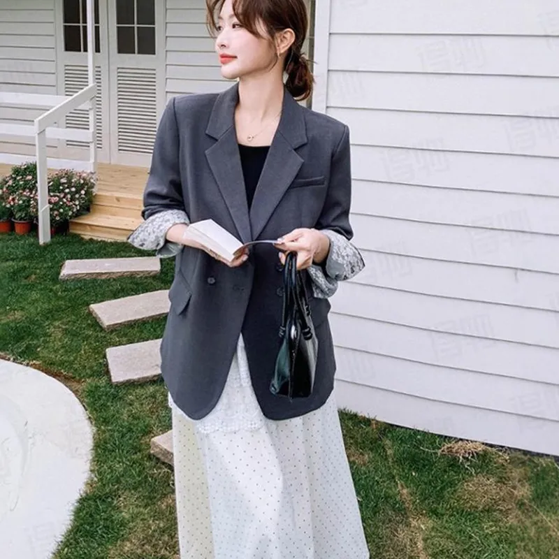 DOKZB Business Suit Women's Gray-4