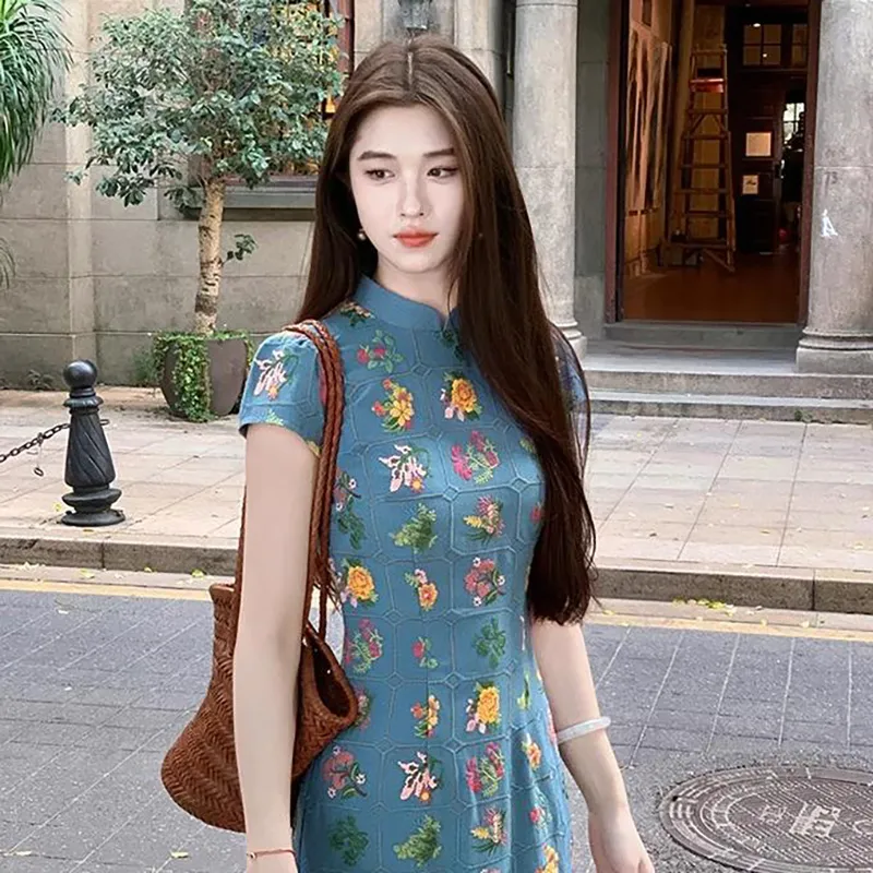 DOKZB Short Sleeved Dress Women's-3