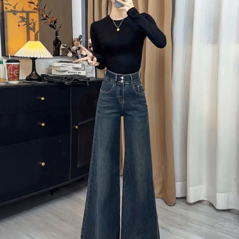 DOKZB Jeans Women's Vintage Blue-5