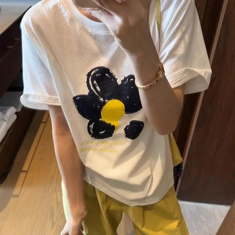 DOKZB T Shirts Women's White-4
