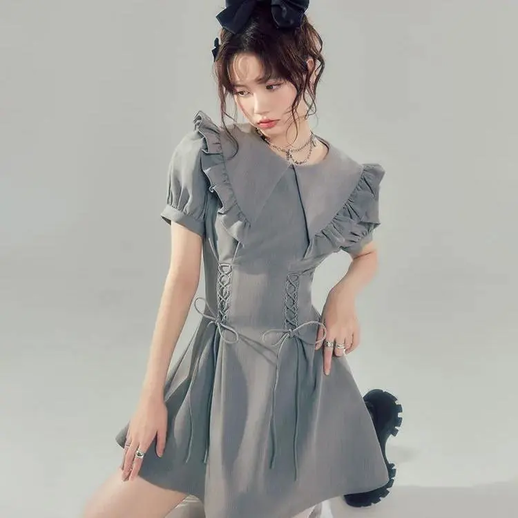 DOKZB Short Sleeved Dress Women's-5