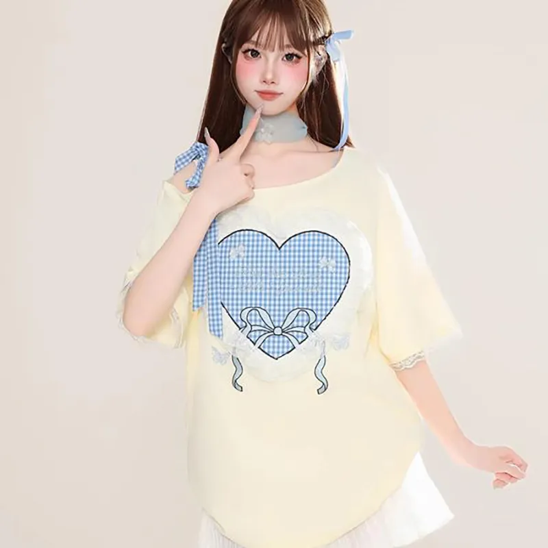 DOKZB T Shirts Women's Cream Apricot-5
