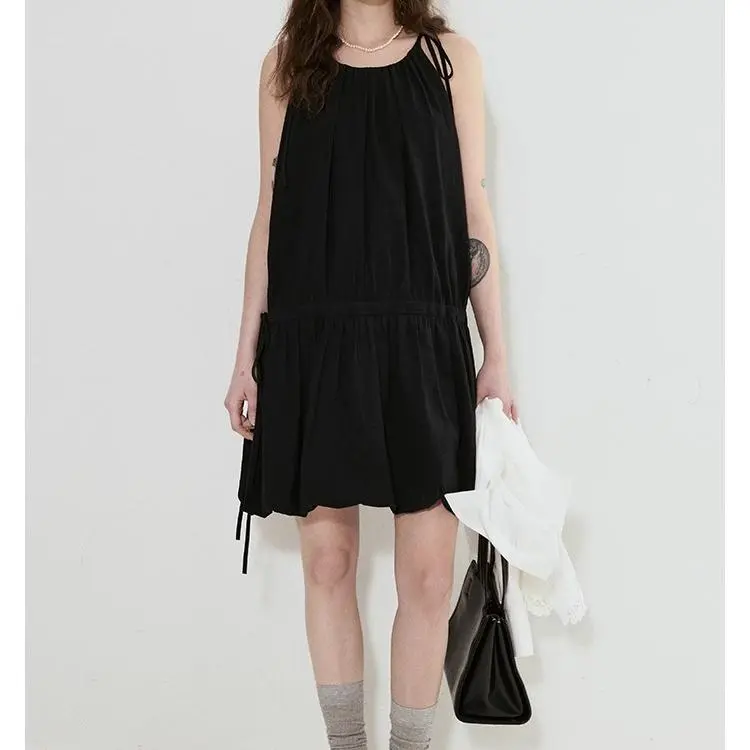 DOKZB Slip Dresses Women's Black-3