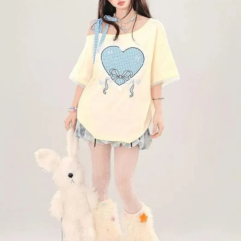 DOKZB T Shirts Women's Cream Apricot-3