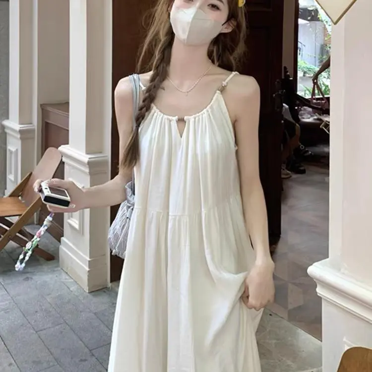 DOKZB Slip Dresses Women's Ecru-2
