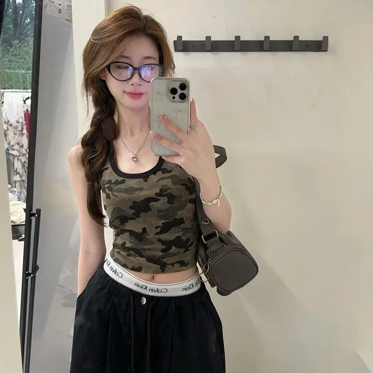 DOKZB Tank Tops Women's Camouflage-2