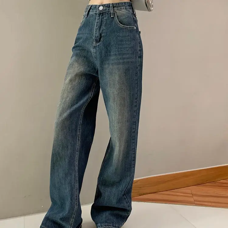 Active Essentials For Spring And Summer Fashion Versatile Jeans Women's Classic Blue-14