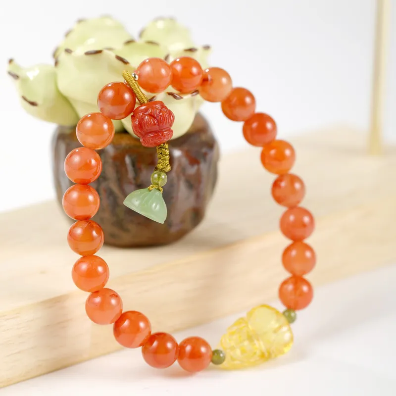 S&A Southern Red Agate Bracelets Women's-4