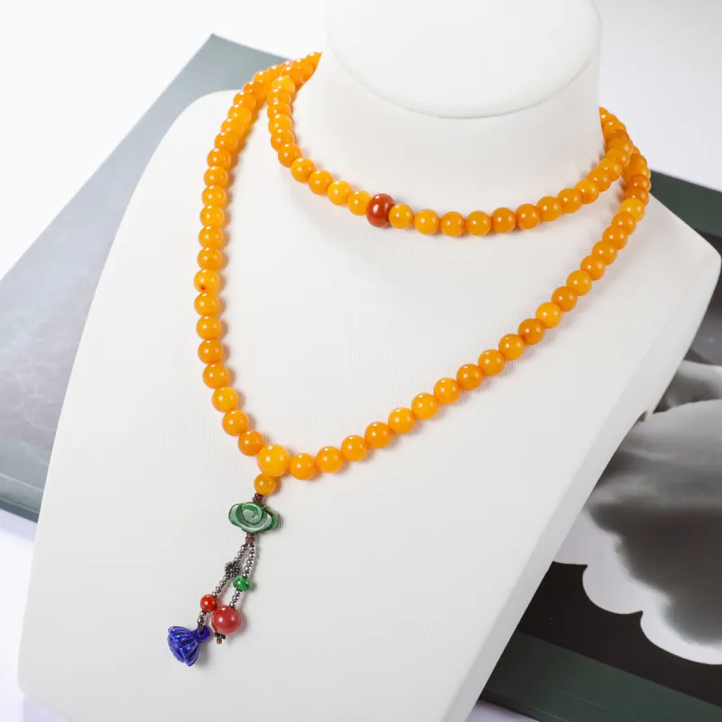 S&A Amber Beeswax Fine Jade Bracelets Women's-4