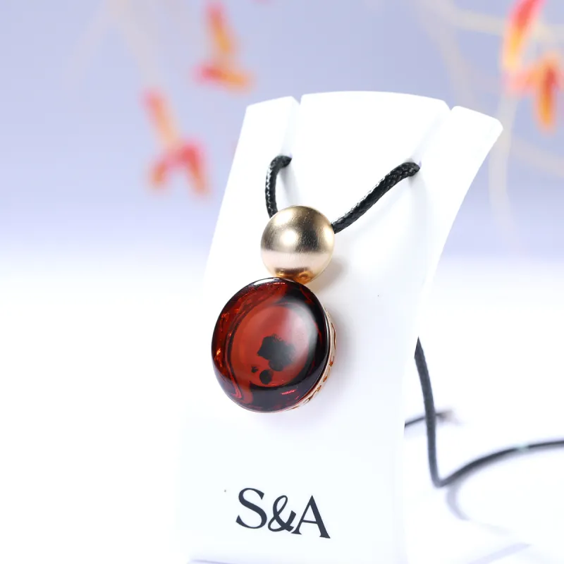 S&A S925 Silver Bloodstone Necklaces Women's-2