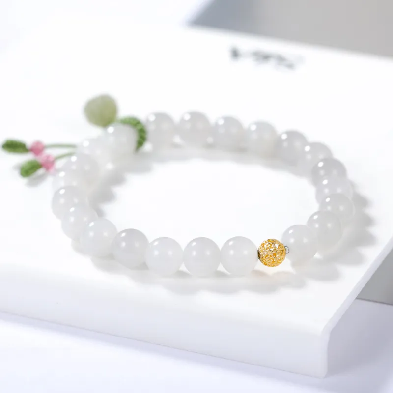 S&A Hetian Jade Bracelets Smoky Blue Women's-3