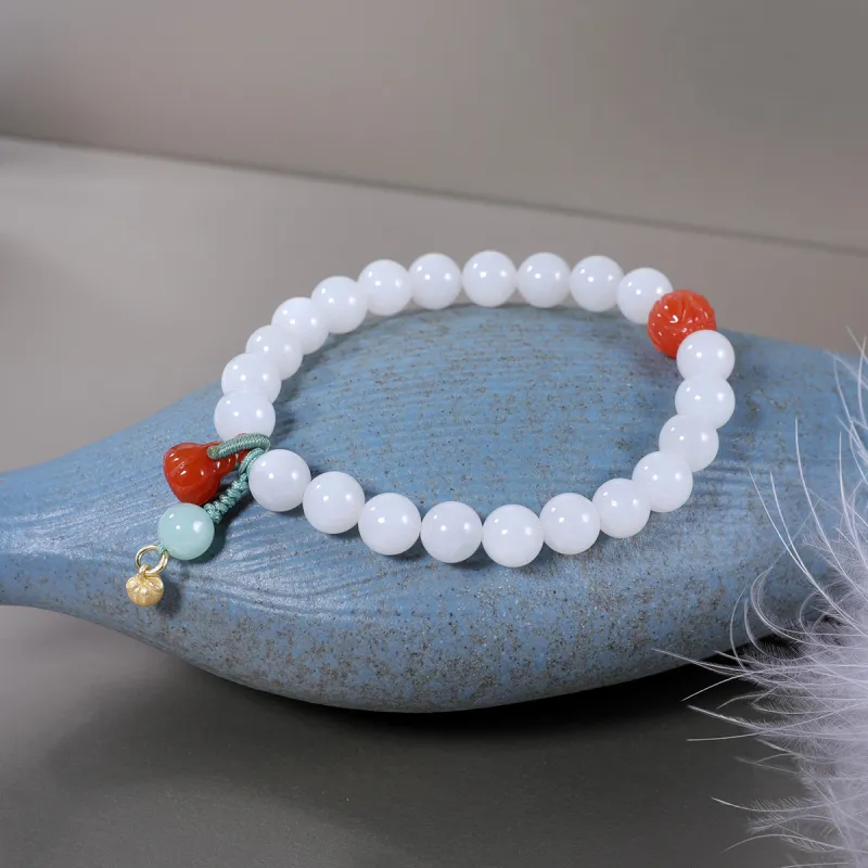 S&A Hetian Jade Bracelets White Jade Women's-2