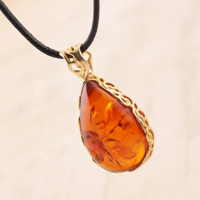 S&A S925 Silver With Amber Fine Jade Necklaces Women's-7