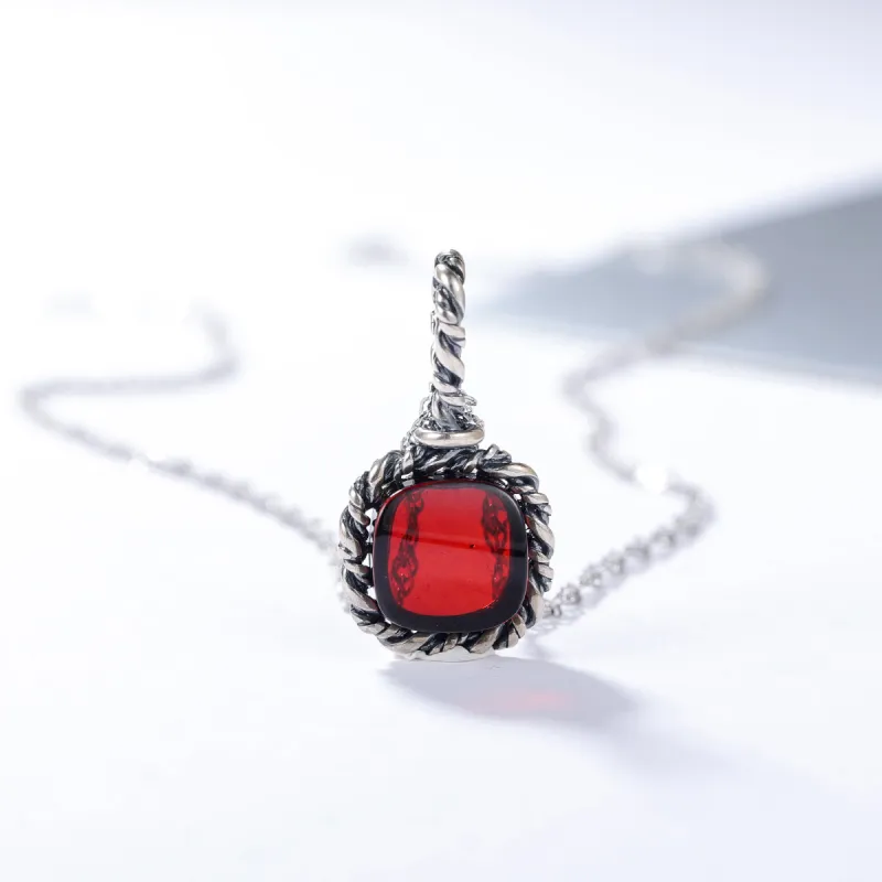 S&A Amber Jade Necklaces Women's-4