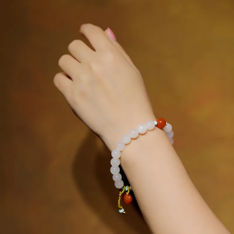 S&A Hetian Jade Bracelets White Jade Women's-4