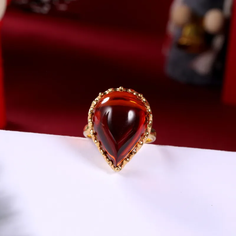 S&A S925 Silver With Amber Jade Stud Earrings Women's-4
