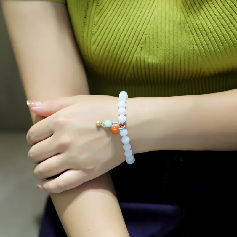 S&A Hetian Jade Bracelets White Jade Women's-3