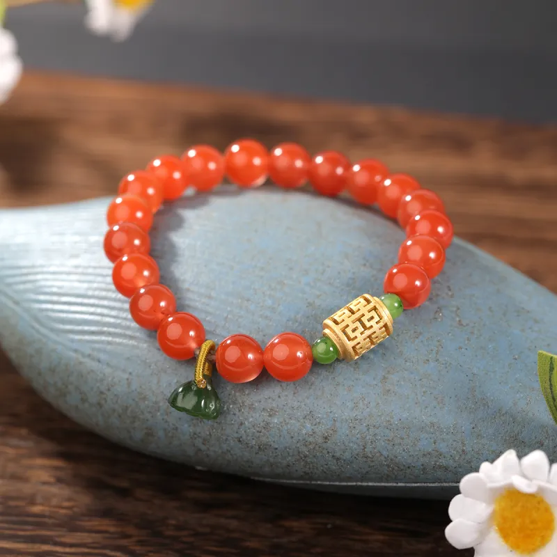 S&A Southern Red Agate Bracelets Women's-1