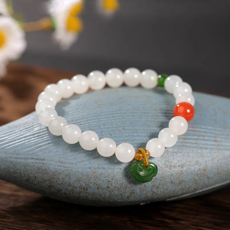 S&A Hetian Jade Bracelets White Jade Women's-1