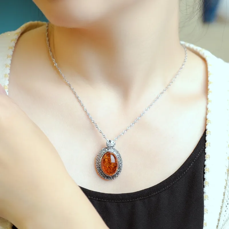 S&A S925 Silver Fine Jade Necklaces Women's-1