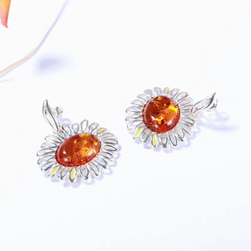 S&A Amber Beeswax Earrings Women's-3
