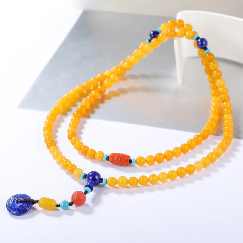S&A Amber Beeswax Fine Jade Bracelets Women's-2