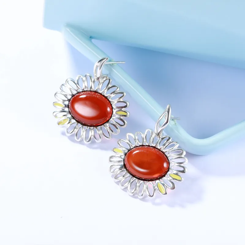 S&A Amber Beeswax Earrings Women's-12