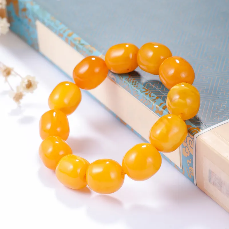 S&A Amber Beeswax Bracelets Unisex-4