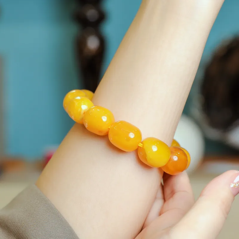 S&A Amber Beeswax Bracelets Unisex-3