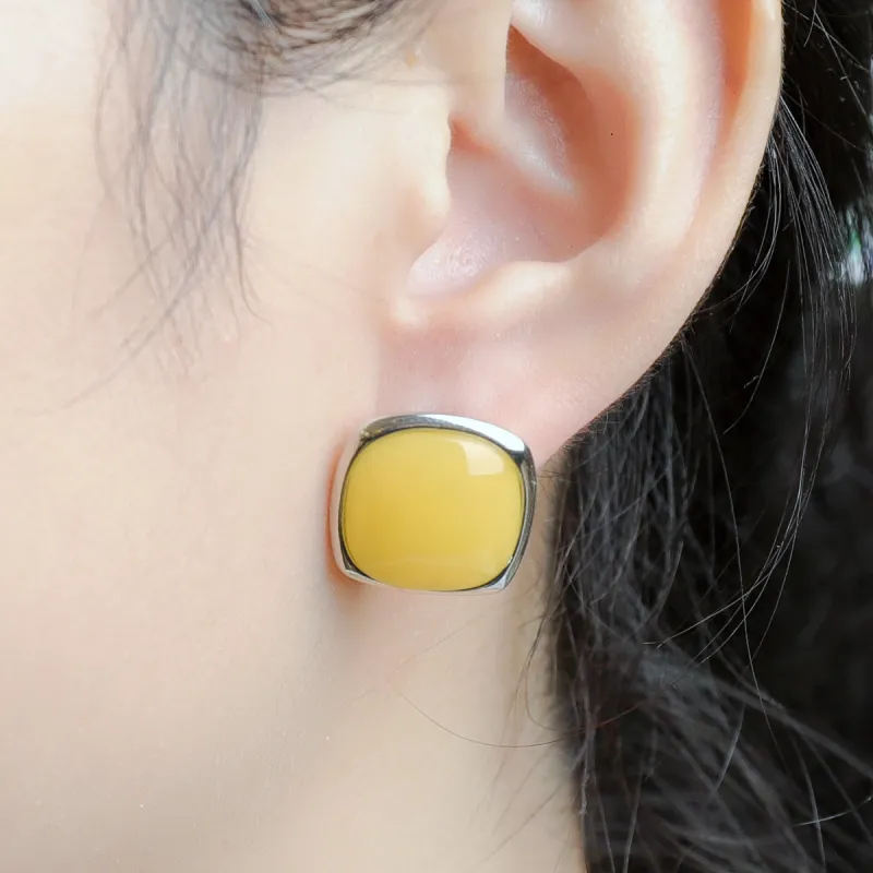 S&A S925 Silver Stud Earrings Women's-4