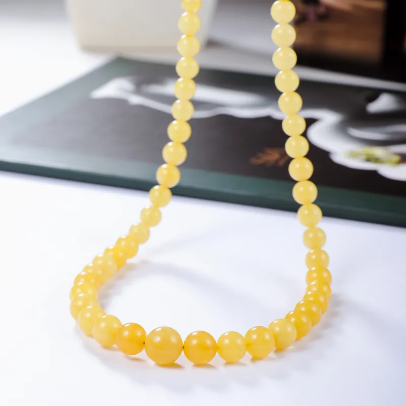 S&A Amber Beeswax Necklaces Women's-2