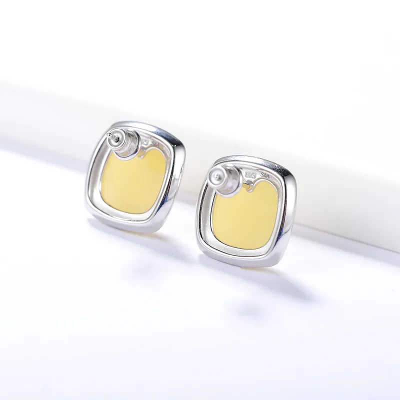 S&A S925 Silver Stud Earrings Women's-3