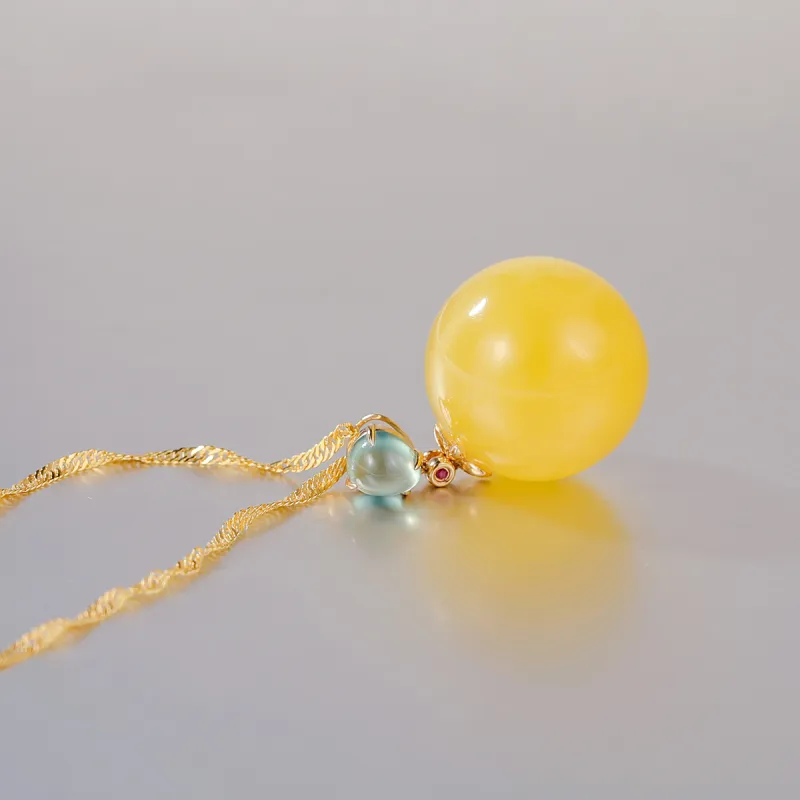 S&A Amber Beeswax Necklaces Women's-2