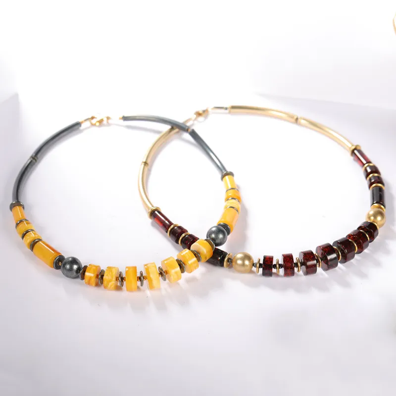 S&A Blood Amber Beeswax S925 Silver Fine Jade Necklaces Women's-3