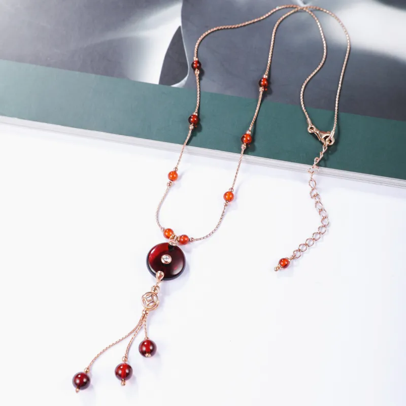 S&A S925 Silver Fine Jade Necklaces Women's-3