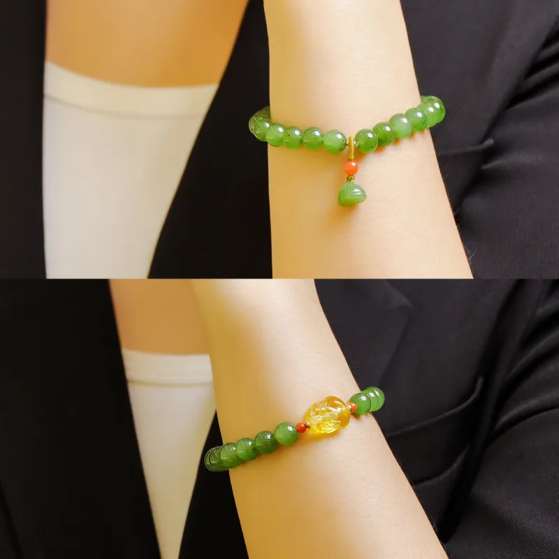 S&A Hetian Jade Bracelets Jasper Women's-2