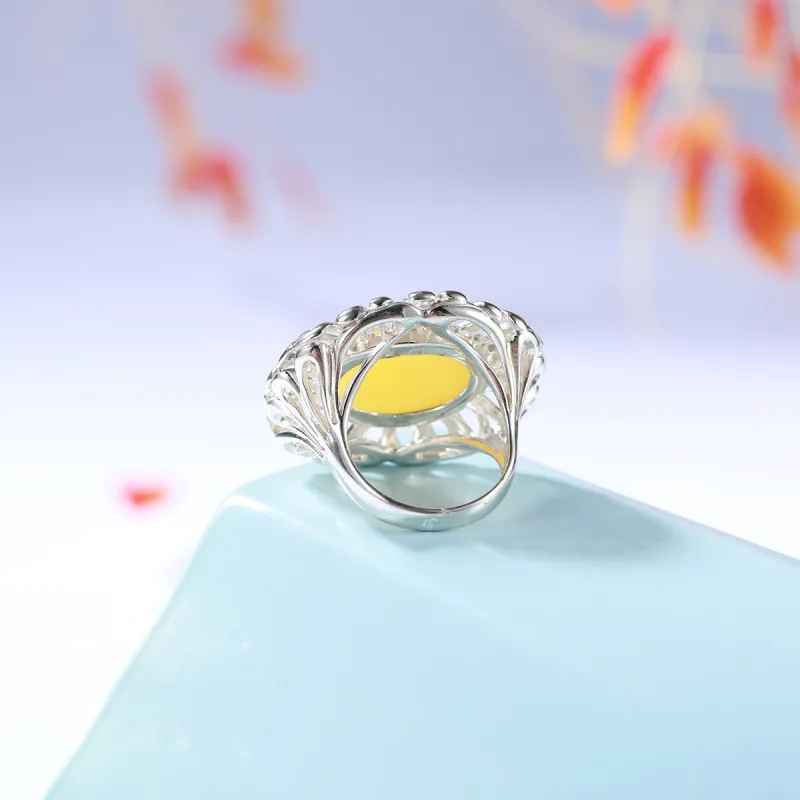 S&A Amber Beeswax Rings Women's-3