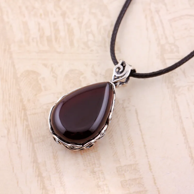 S&A S925 Silver With Amber Fine Jade Necklaces Women's-3