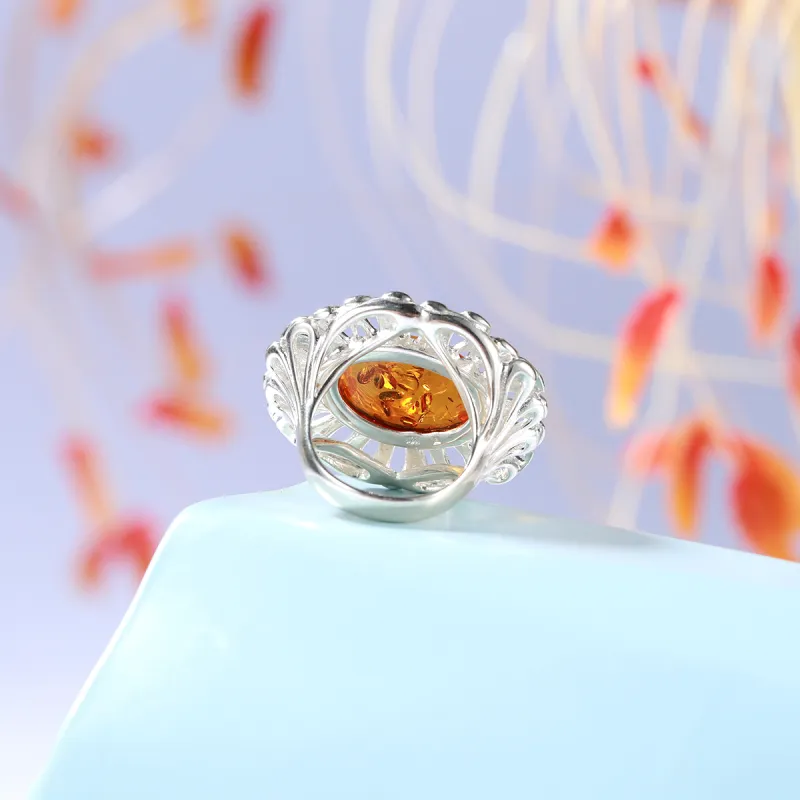 S&A Amber Beeswax Rings Women's-8