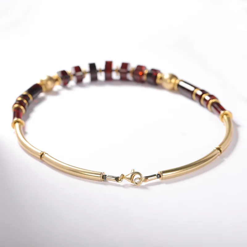 S&A Blood Amber Beeswax S925 Silver Fine Jade Necklaces Women's-8