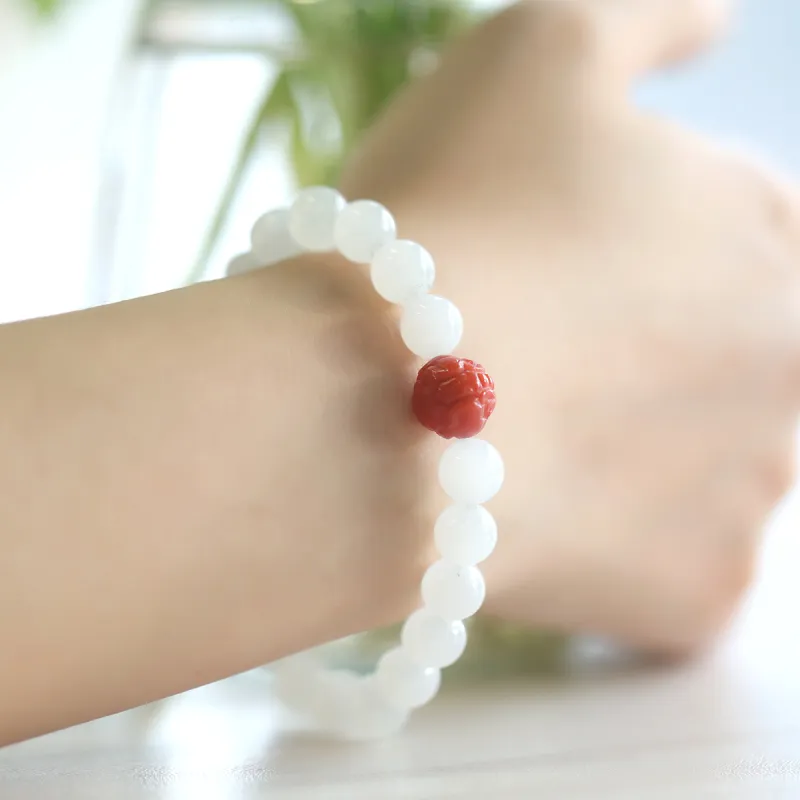 S&A Hetian Jade Bracelets White Jade Women's-4
