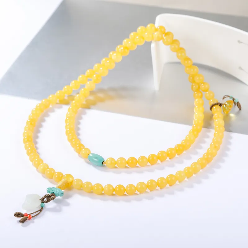 S&A Amber Beeswax Fine Jade Bracelets Women's-3